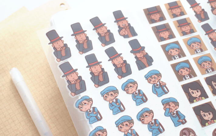 Professor Layton Journaling Stickers